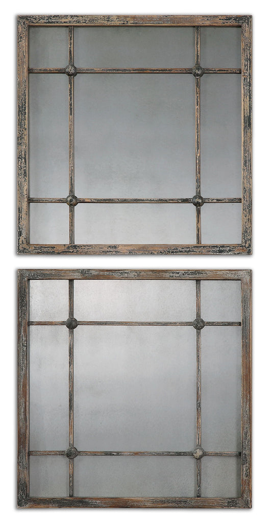 Saragano - Square Mirrors (Set of 2) - Light Brown