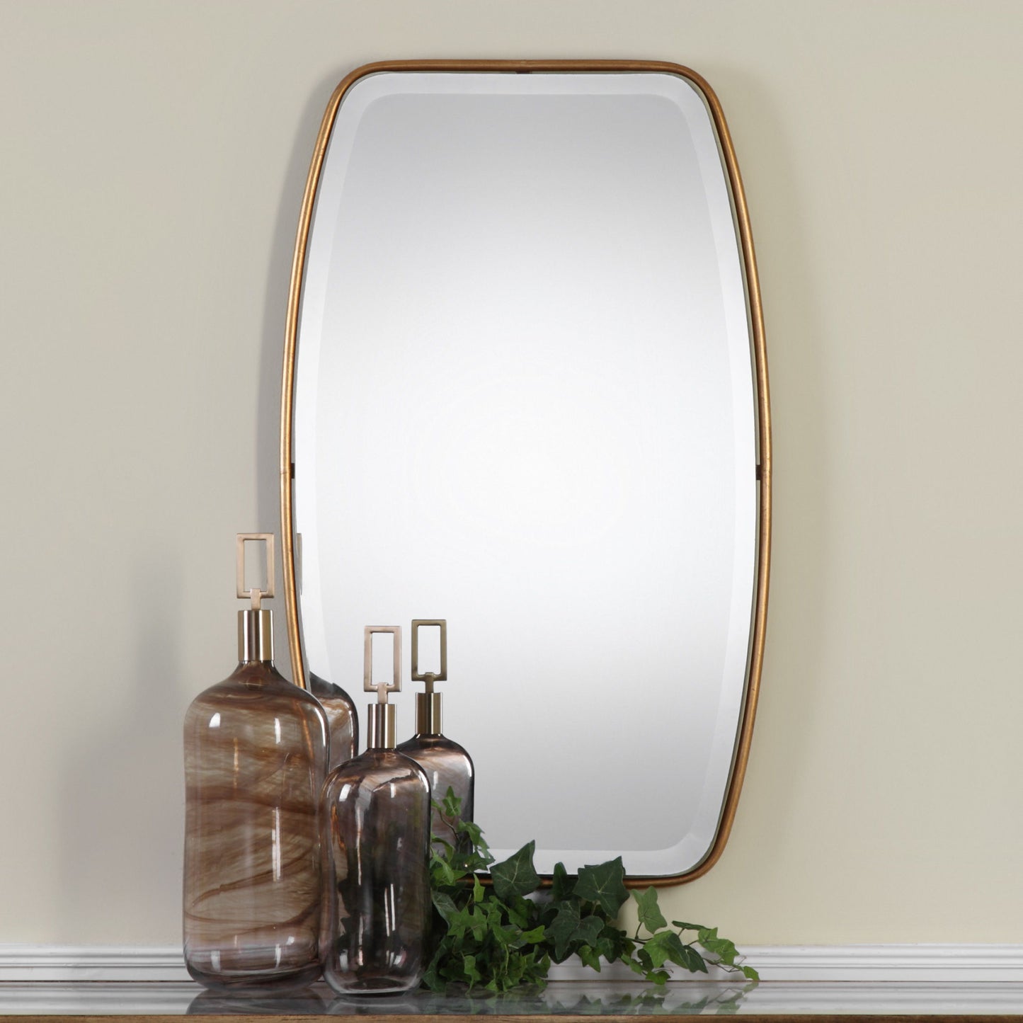 Canillo - Mirror - Antiqued Gold