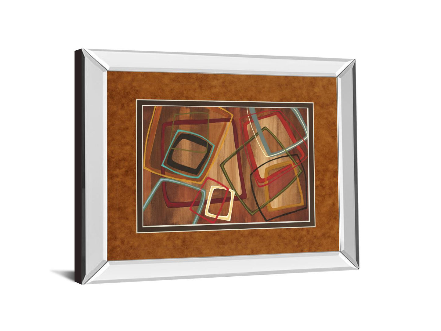 Twenty Tuesday I By Jeni Lee - Mirror Framed Print Wall Art - Dark Brown