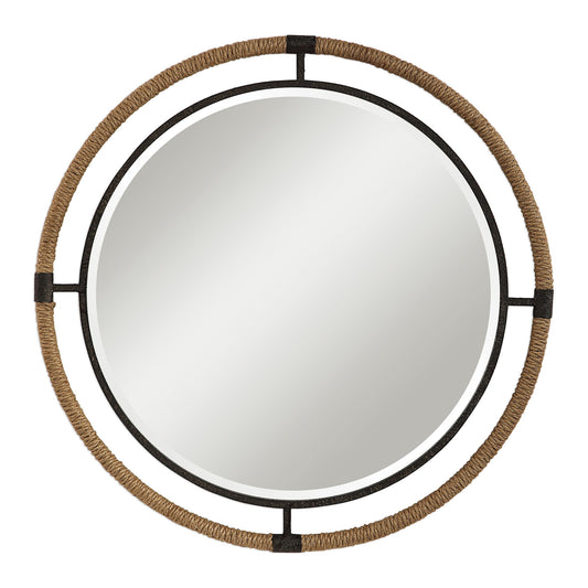 Melville - Coastal Round Mirror - Gold