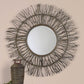 Josiah - Woven Mirror - Light Brown