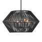 Suva - 4 Light Rope Pendant - Black