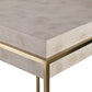 Inda - Modern Accent Table - Beige & Gold