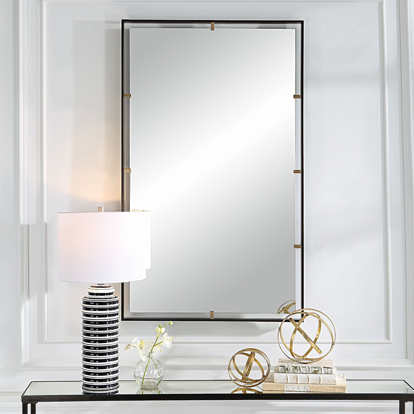 Egon - Rectangular Mirror - Black