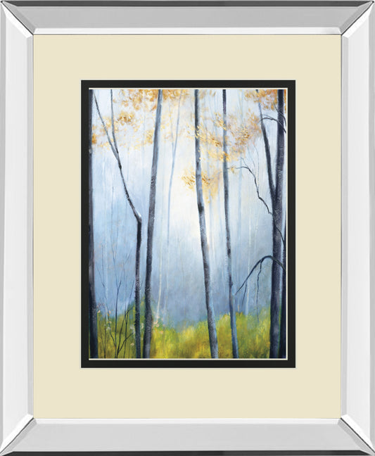 Tranquil River By Striffolino R. Mirrored Frame - Blue