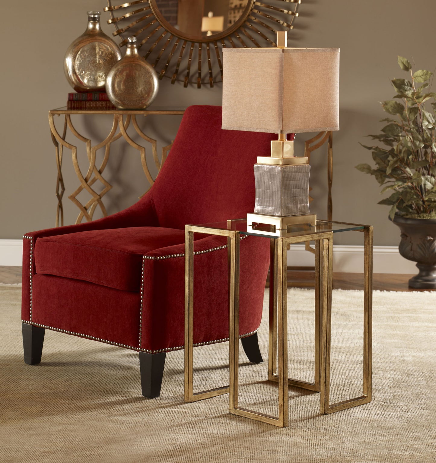 Mirrin - Accent Table - Gold