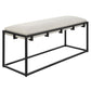 Paradox - Iron & Fabric Bench - White & Black