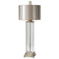 Drustan - Clear Glass Table Lamp - Pearl Silver