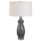 Velino - Curvy Glass Table Lamp - Dark Gray