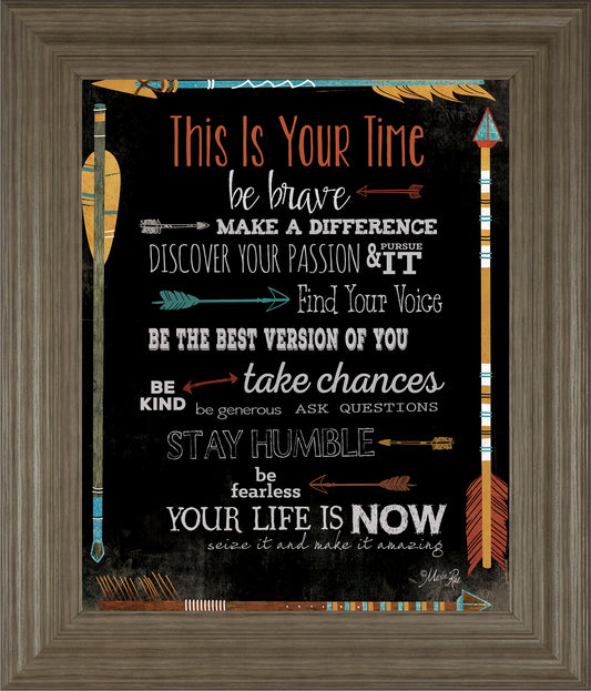 This Is Your Time By Marla Rae - Framed Print Wall Art - Black