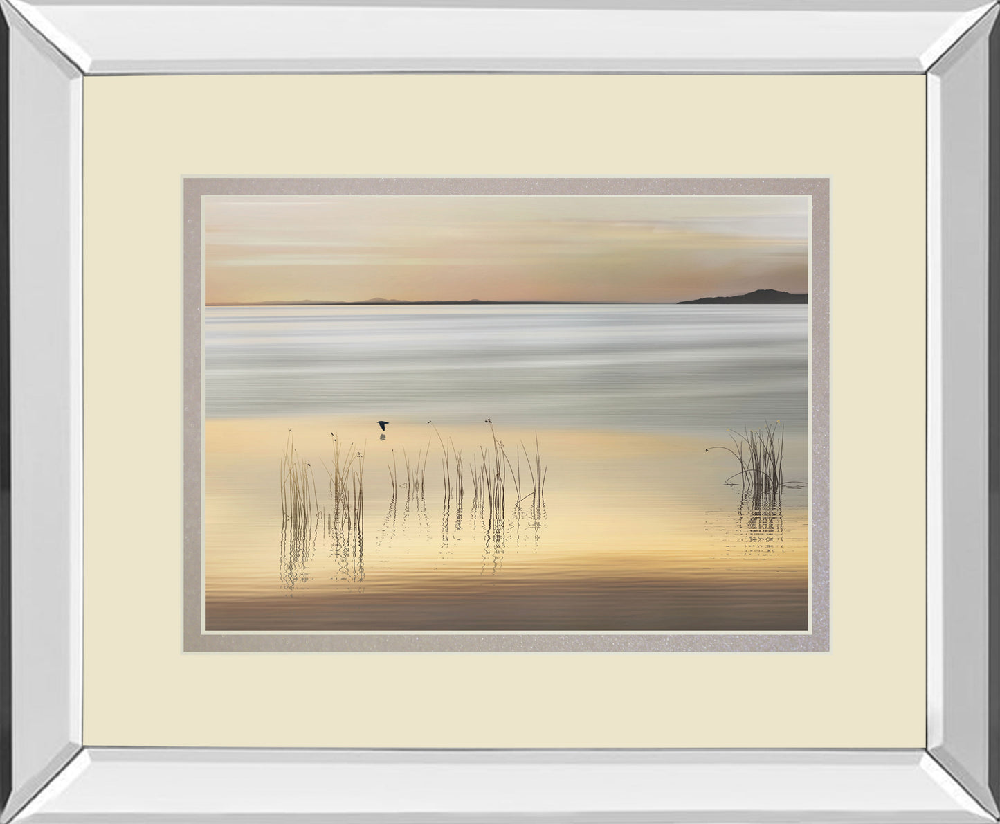 Golden By Marvin Pelkey - Mirror Framed Print Wall Art - Yellow - Gold