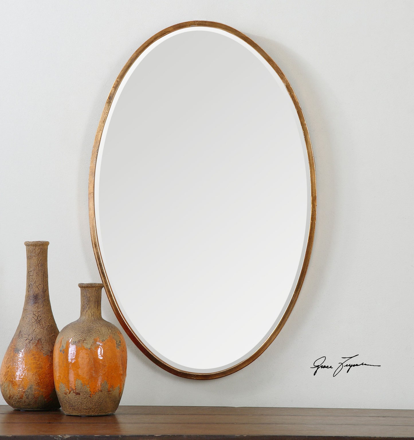 Herleva - Oval Mirror - Gold