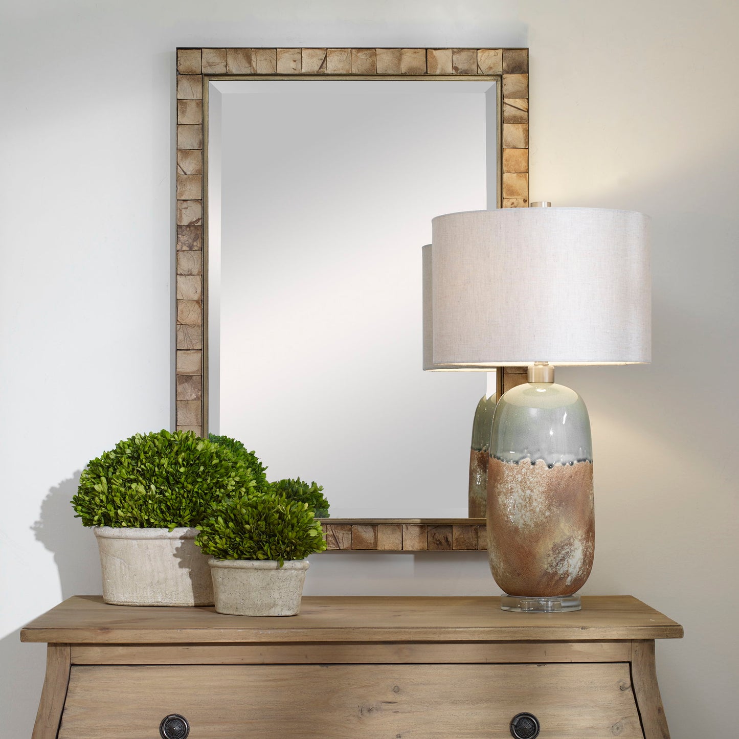 Cocos - Coconut Shell Mirror - Light Brown