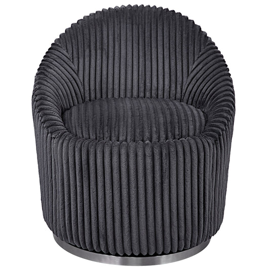 Crue - Fabric Swivel Chair - Gray