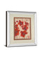 Asian Orchid I By Hollack - Mirror Framed Print Wall Art - Red