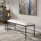 Avenham - Black Framed Bench - White