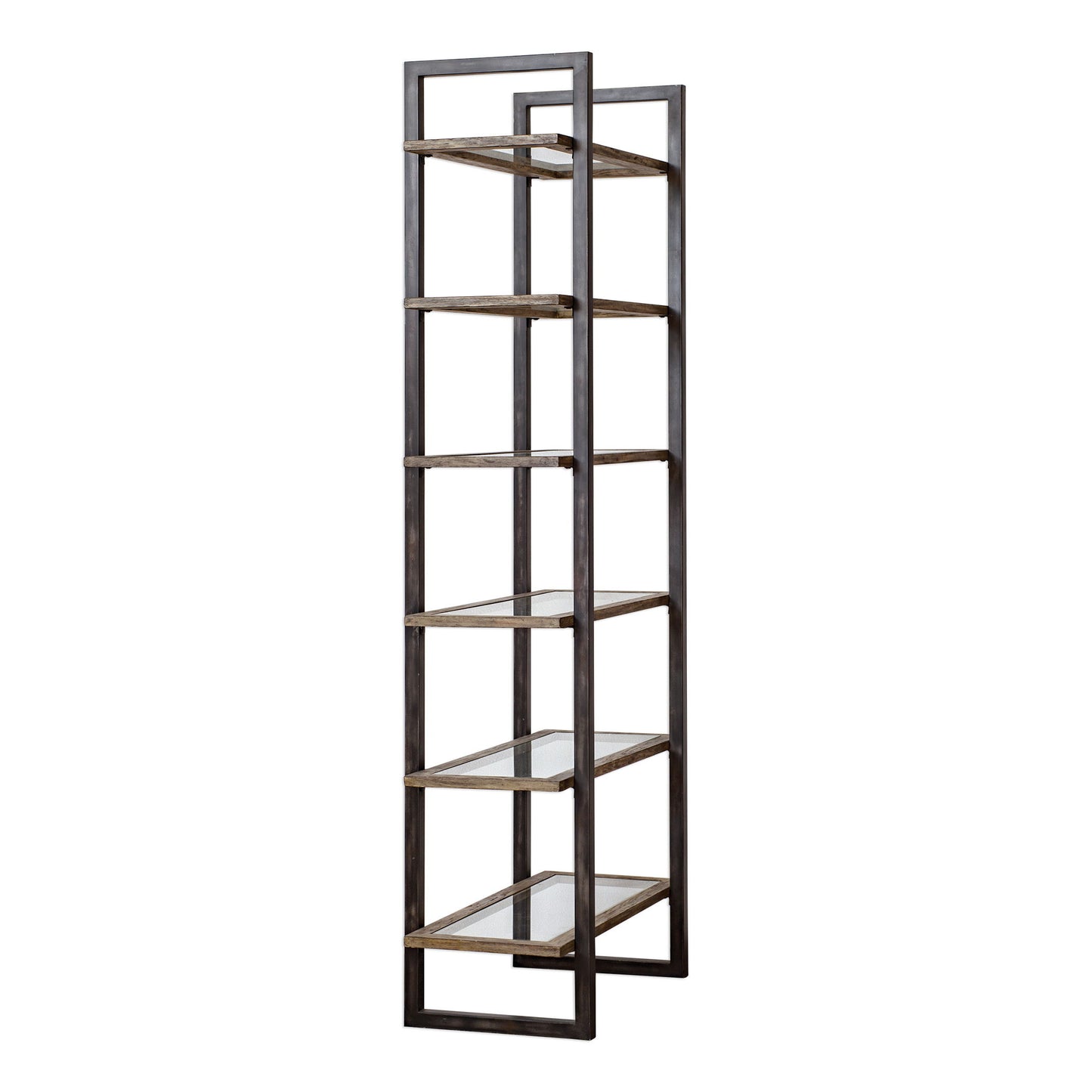 Olwyn - Industrial Etagere - Dark Brown