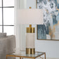 Adelia - Ivory & Brass Table Lamp