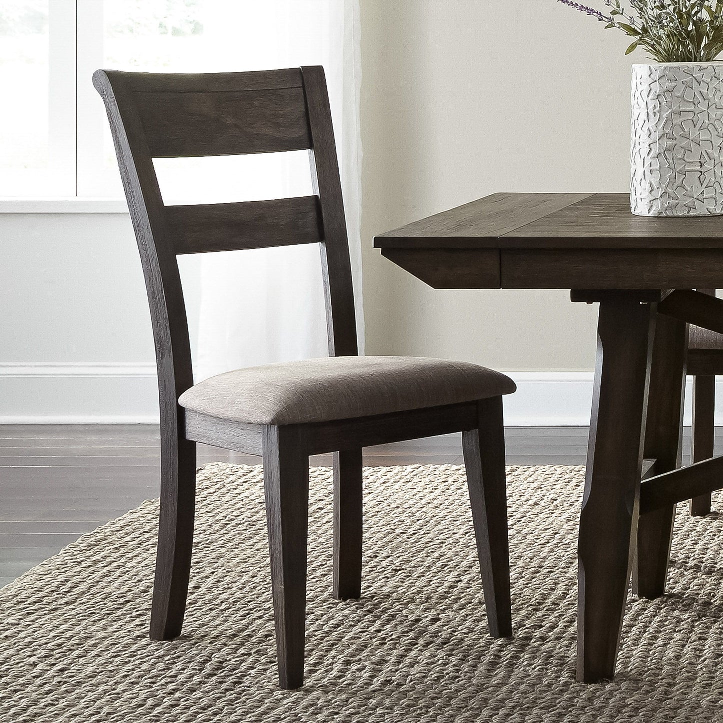 Double Bridge - Splat Back Side Chair - Dark Brown