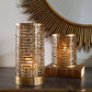 Ruhi - Hurricane Candleholders (Set of 2) - Light Brown