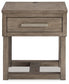 Loyaska - Grayish Brown - Rectangular End Table