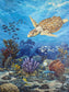 Copperhead Turtle By James Harris (Framed) - Light Blue