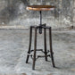 Westlyn - Industrial Bar Stool - Dark Brown & Black