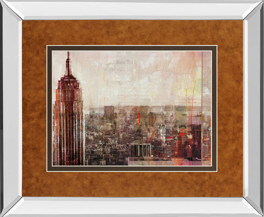 Shades Of New York By Markus Haub - Mirror Framed Print Wall Art - Red