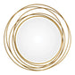 Whirlwind - Round Mirror - Gold