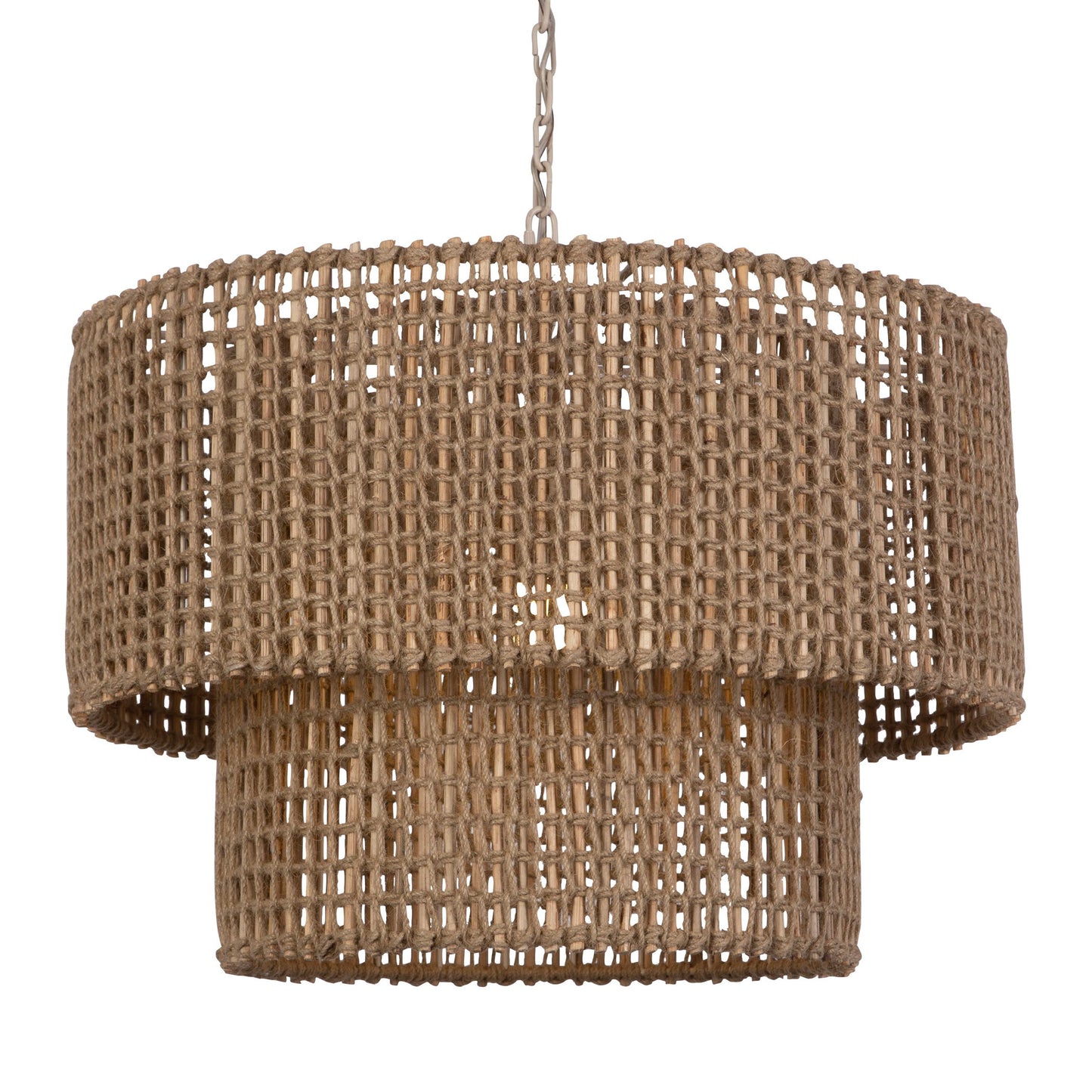 Biswas - Woven Jute 1 Light Pendant - Beige