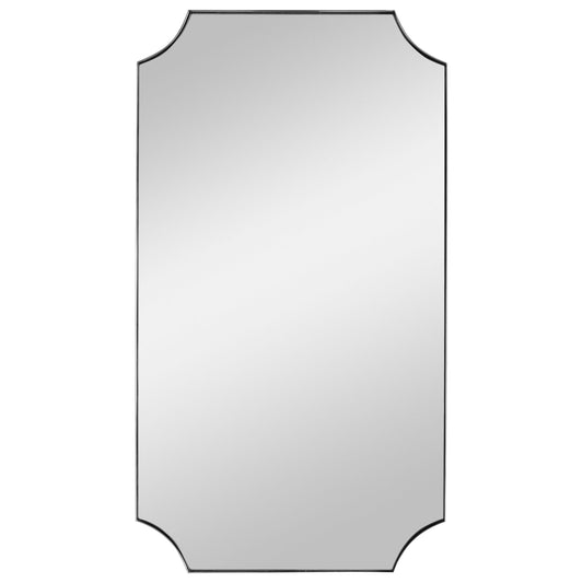 Lennox - Scalloped Corner Mirror - Nickel