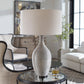 Dinah - Textured Table Lamp - Gray