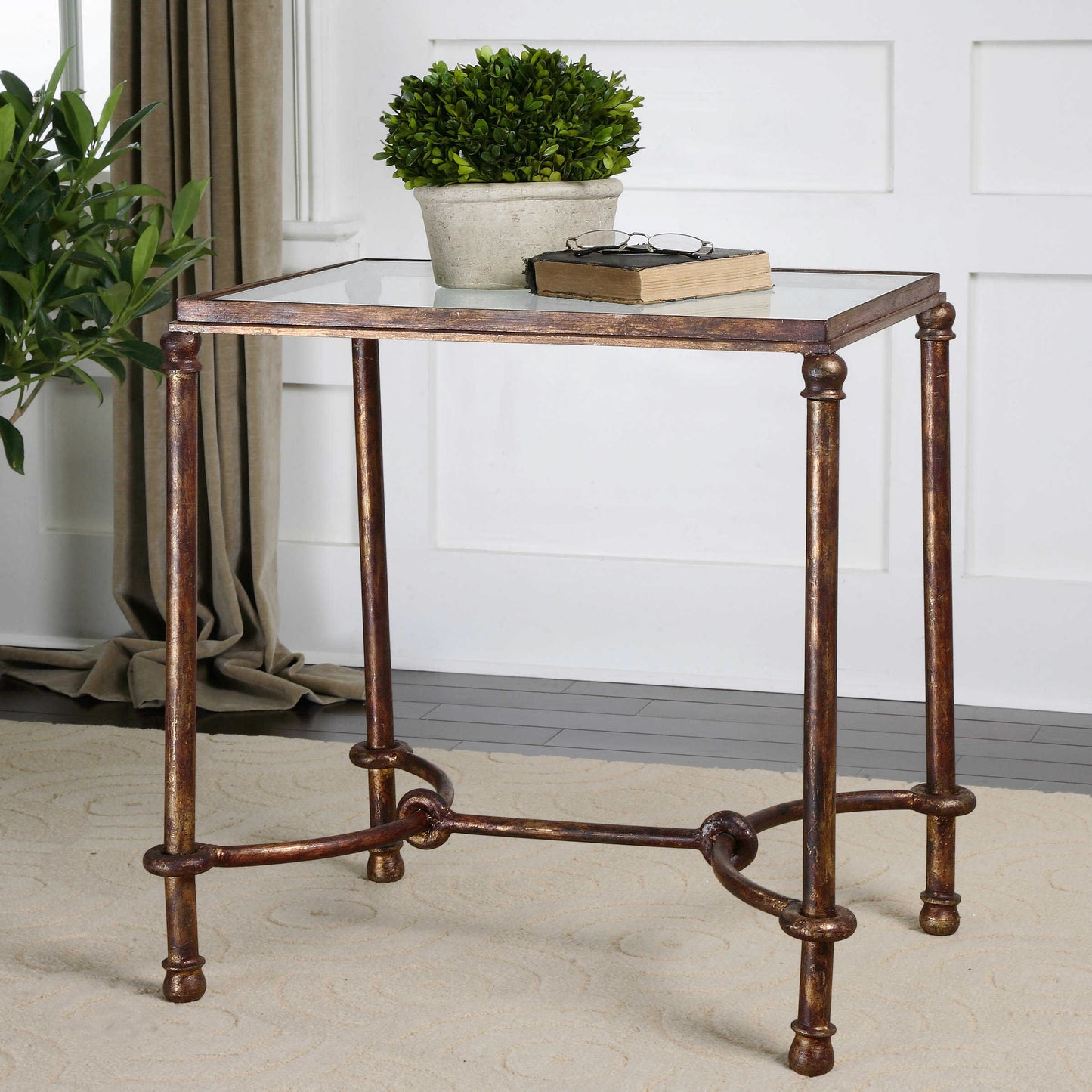 Warring - Iron End Table - Dark Brown