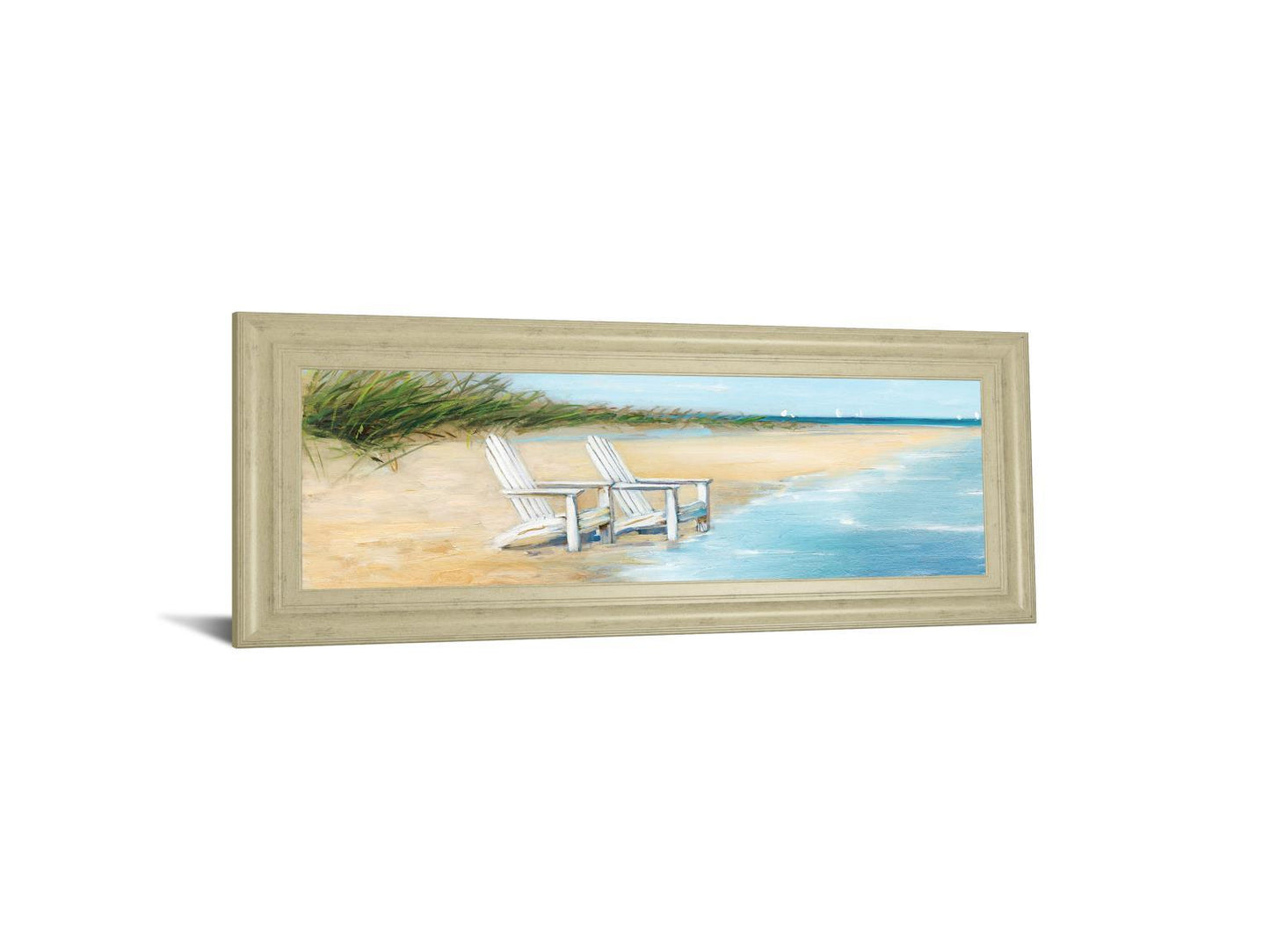 Water View Il By Sally Swatland - Framed Print Wall Art - Blue