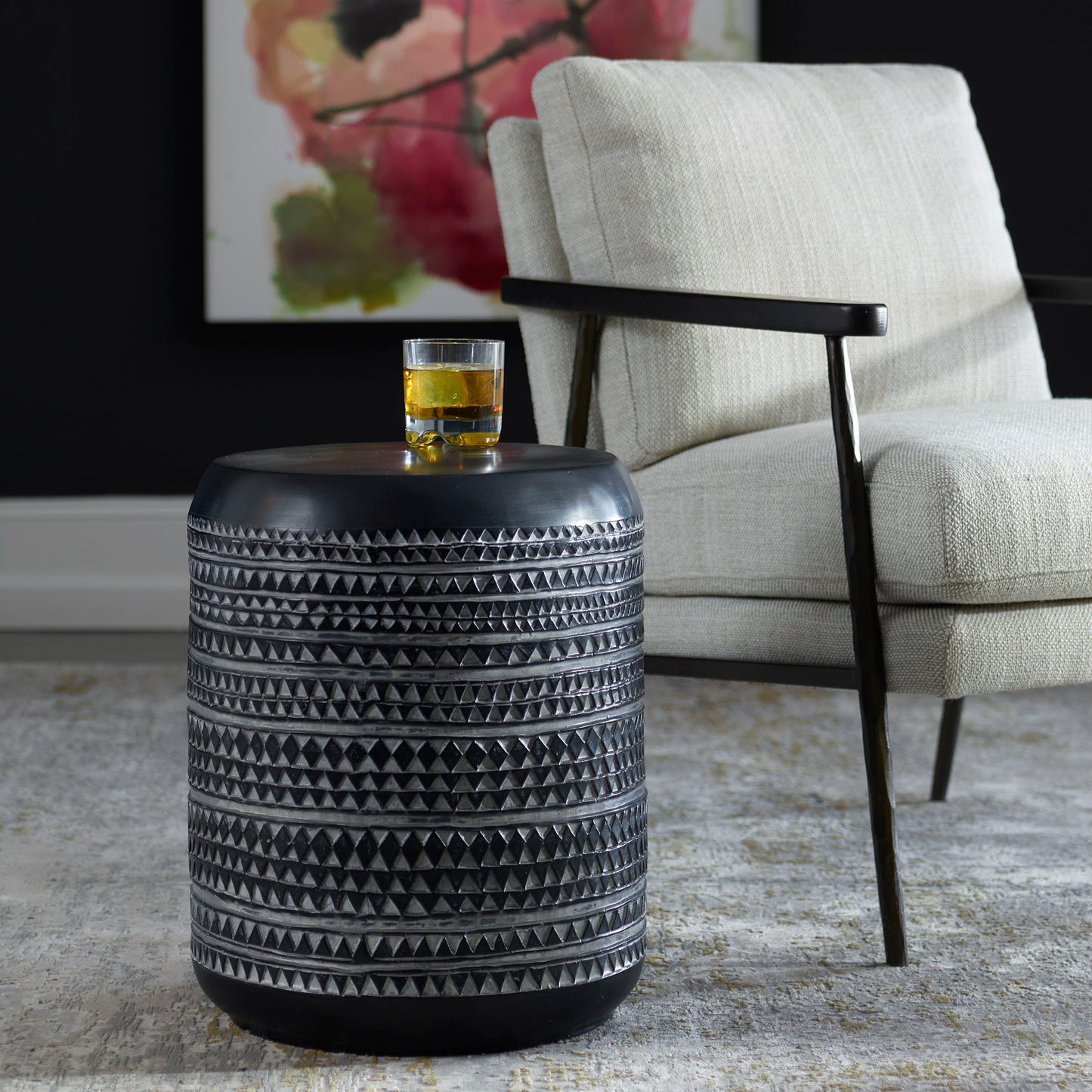 Cutting Edge - Tribal Accent Table - Black