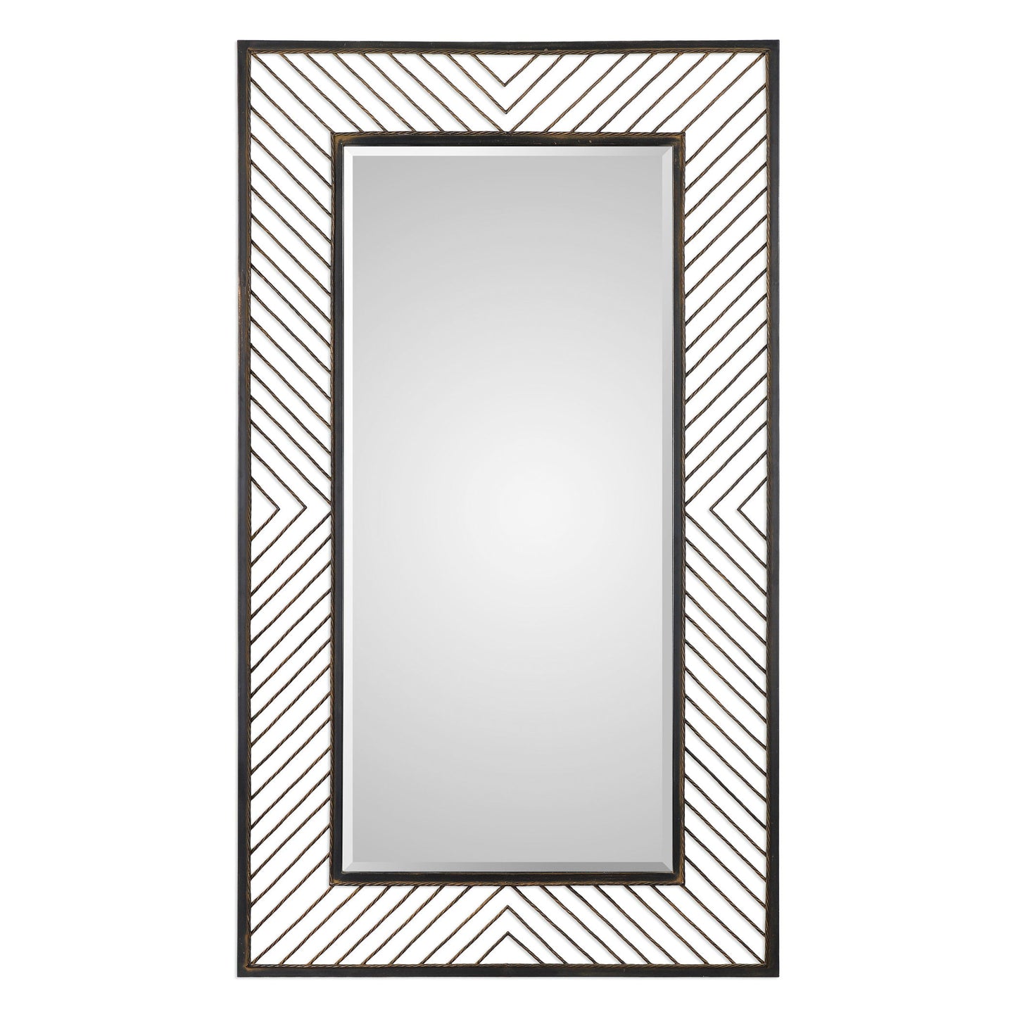 Karel - Chevron Mirror - Black