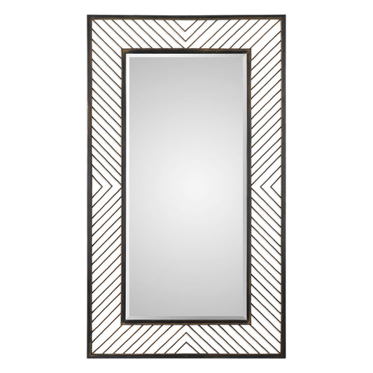 Karel - Chevron Mirror - Black