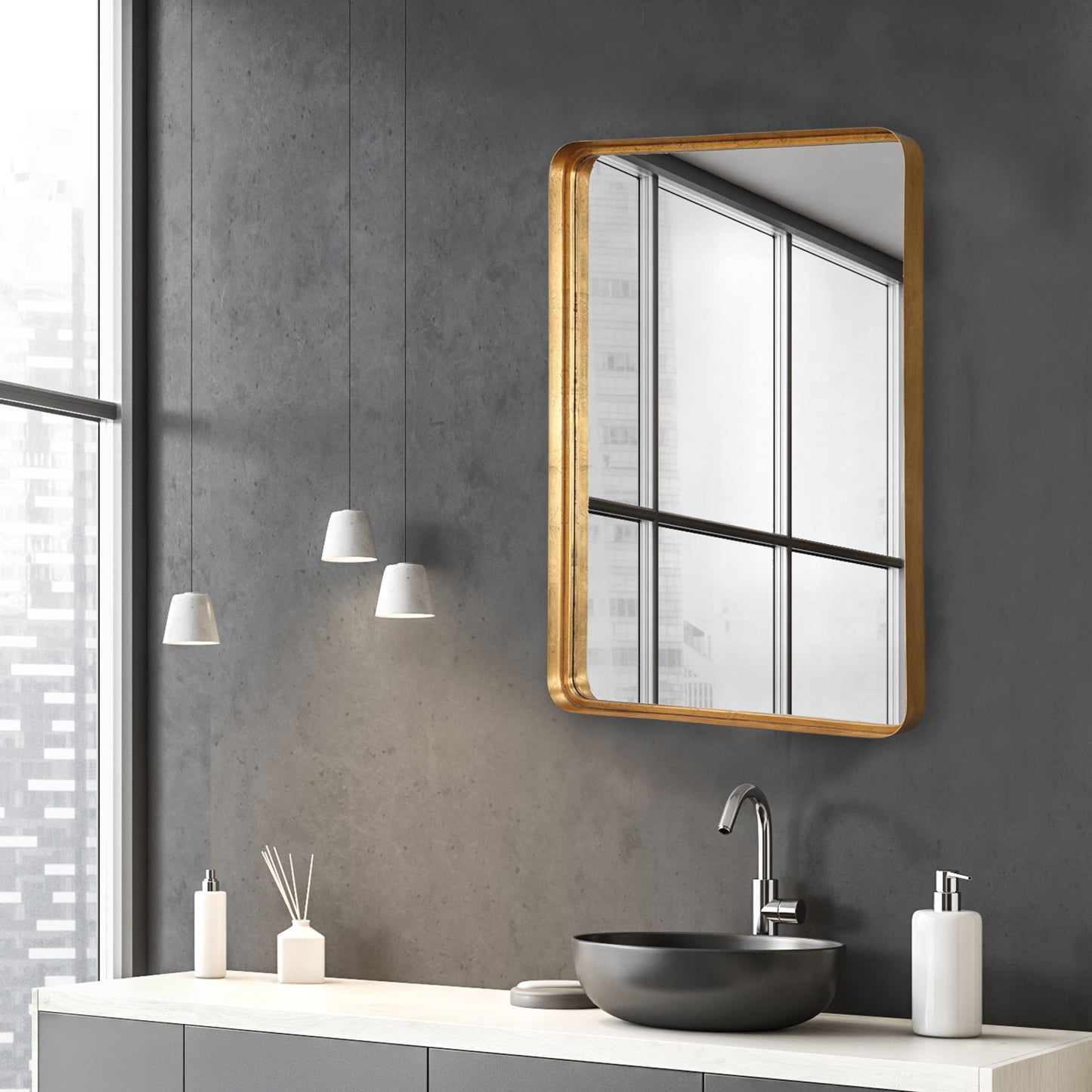 Crofton - Large Mirror - Gold