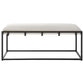 Paradox - Iron & Fabric Bench - White & Black