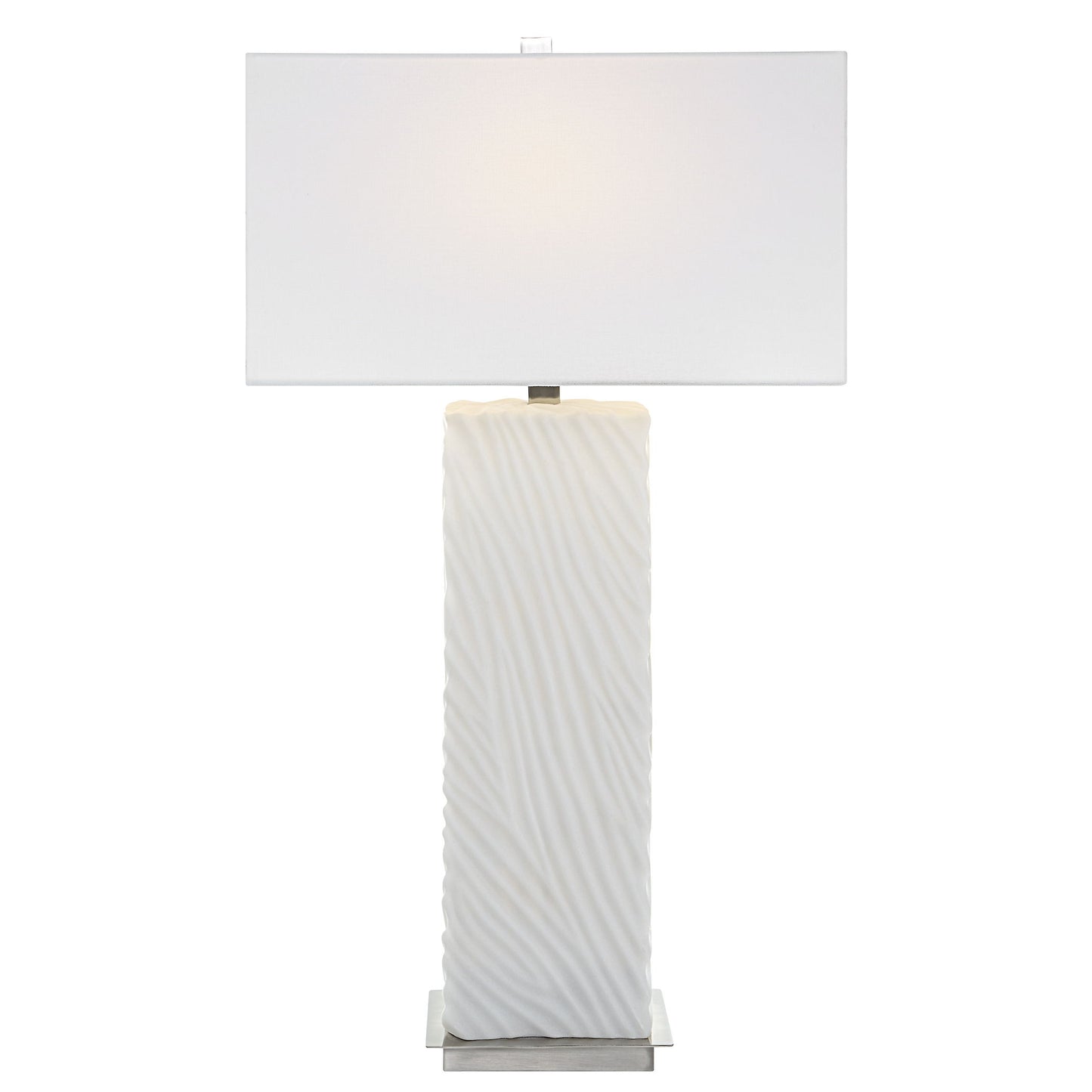 Pillar - Marble Table Lamp - White