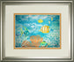 Under The Sea By Julie Derice - Framed Print Wall Art - Blue