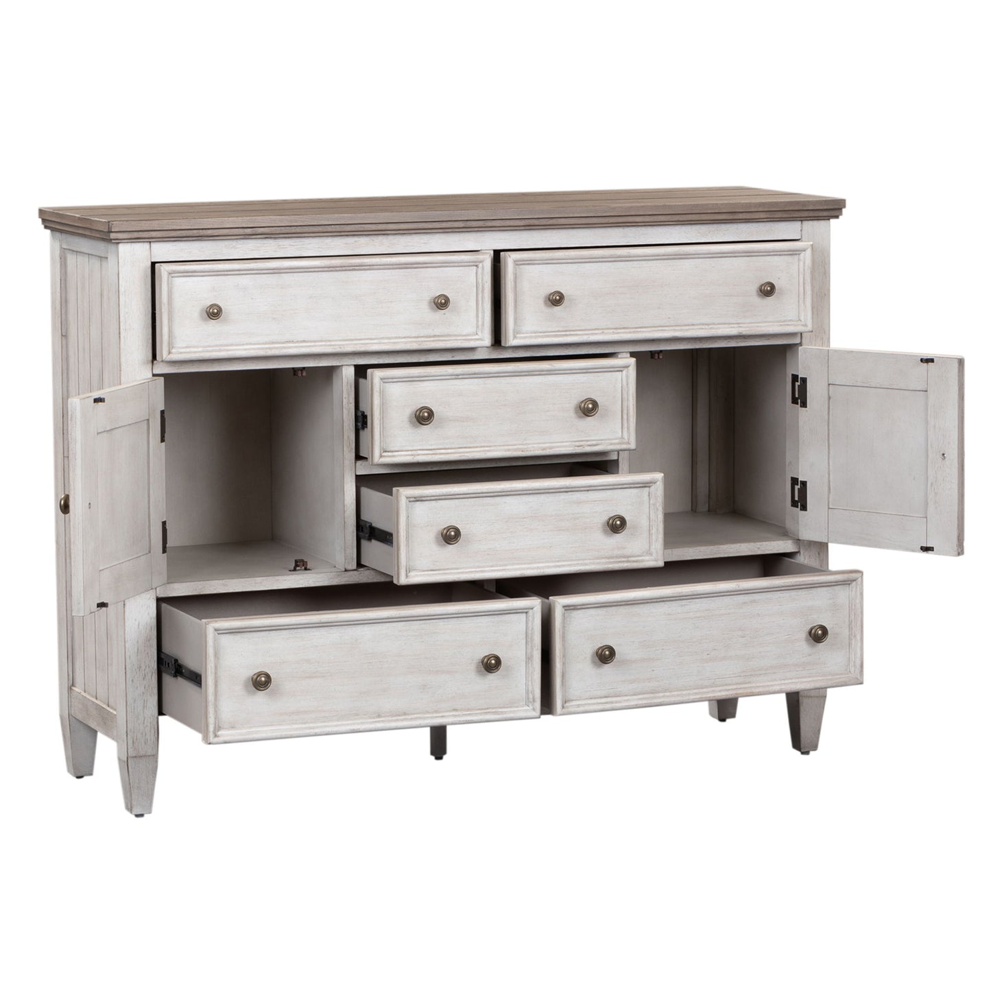 Heartland - 2 Door 6 Drawer Chesser - White