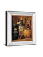 Vintage Wine Il - Mirror Framed Print Wall Art - Dark Brown