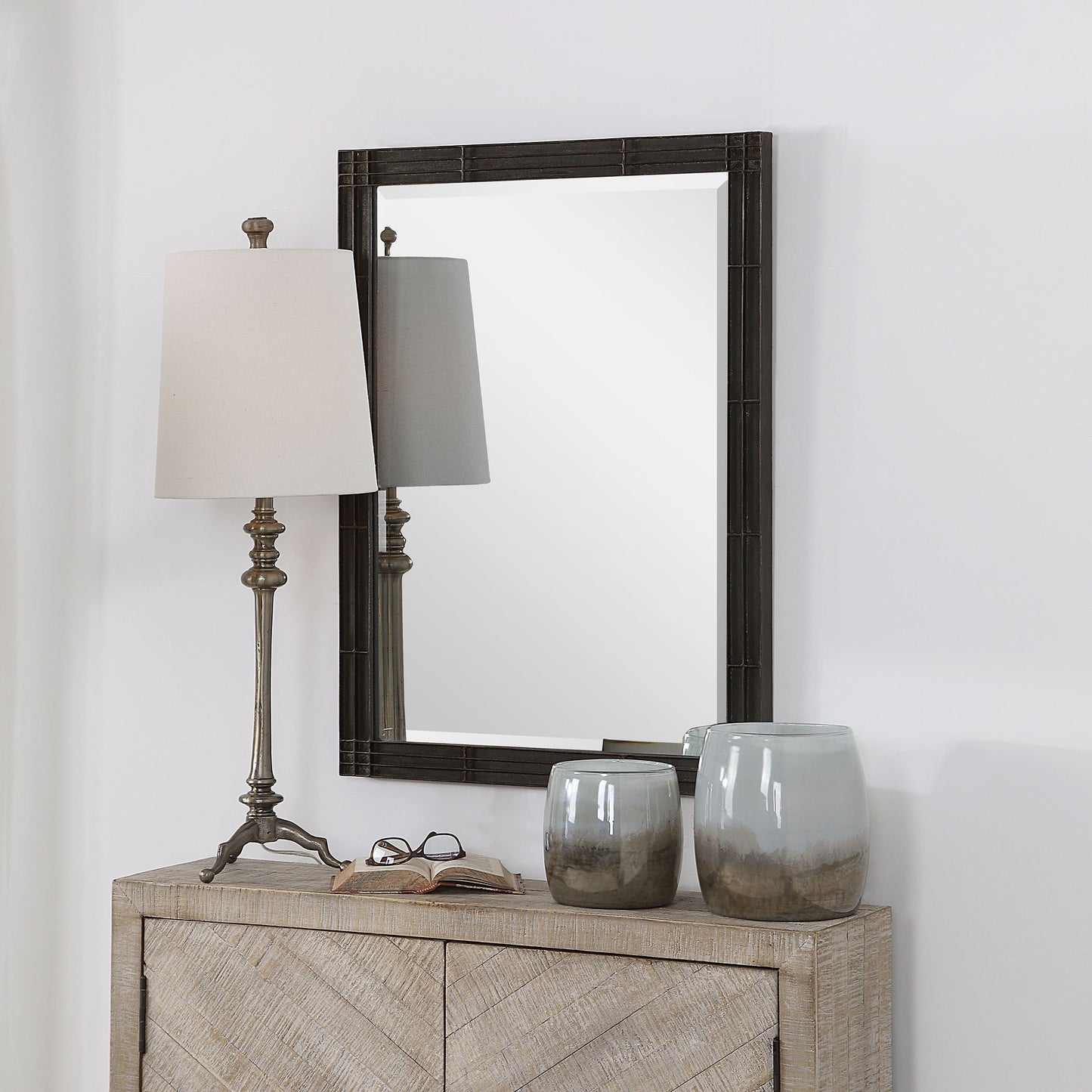 Gower - Vanity Mirror - Aged Black