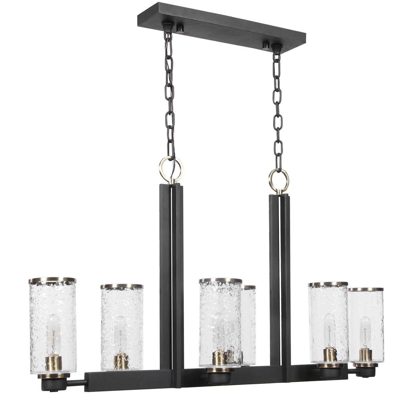 Jarsdel - 6 Light Industrial Island Light - Black