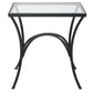 Alayna - Metal & Glass End Table - Black