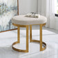 Infinity - Accent Stool - White & Gold