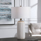 Azariah - Crackle Table Lamp - White