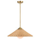 Phuvinh - 1 Light Rattan Shade Pendant - Beige