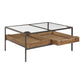 Silas - Coffee Table - Light Brown & Black